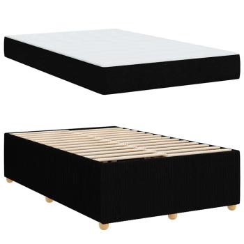 Bettgestell Sonstiges Schwarz 120 x 190 cm Stoff
