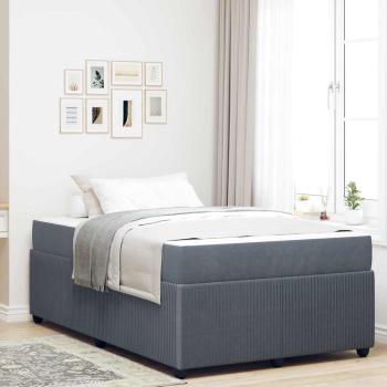 ARDEBO.de - Bettgestell mit Matratze Sonstiges Dunkelgrau 120 x 190 cm Samt