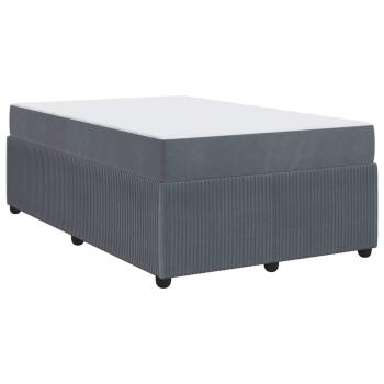 Bettgestell mit Matratze Sonstiges Dunkelgrau 120 x 200 cm Samt