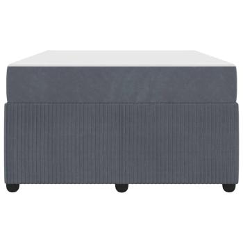 Bettgestell mit Matratze Sonstiges Dunkelgrau 120 x 200 cm Samt