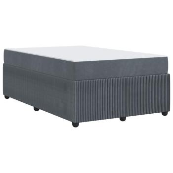 Bettgestell mit Matratze Sonstiges Dunkelgrau 120 x 200 cm Samt