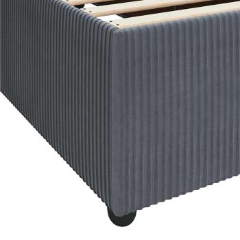 Bettgestell mit Matratze Sonstiges Dunkelgrau 120 x 200 cm Samt