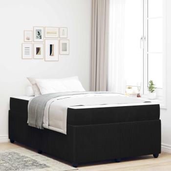 ARDEBO.de - Bettgestell mit Matratze Sonstiges Schwarz 120 x 200 cm Samt