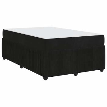 Bettgestell mit Matratze Sonstiges Schwarz 120 x 200 cm Samt
