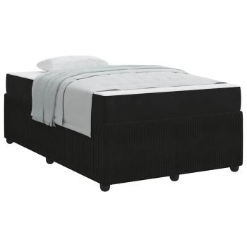 Bettgestell mit Matratze Sonstiges Schwarz 120 x 200 cm Samt