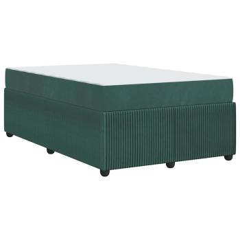 Bettgestell mit Matratze Sonstiges Dunkelgrün 120 x 200 cm Samt