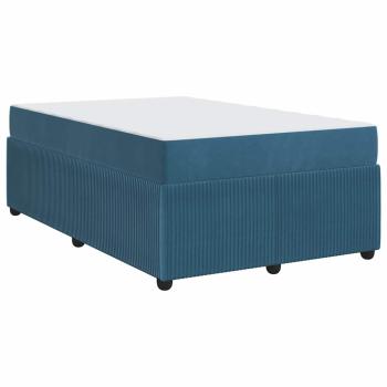 Bettgestell mit Matratze Sonstiges Blau 120 x 200 cm Samt