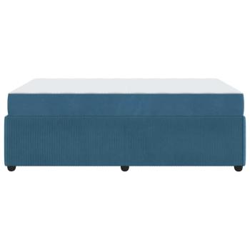 Bettgestell mit Matratze Sonstiges Blau 120 x 200 cm Samt