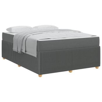 Bettgestell Sonstiges Dunkelgrau 140 x 200 cm Stoff