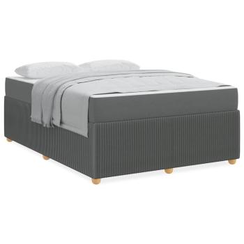 Bettgestell Sonstiges Dunkelgrau 140 x 200 cm Stoff