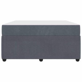 Bettgestell mit Matratze Sonstiges Dunkelgrau 140 x 200 cm Samt