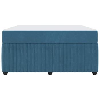 Bettgestell mit Matratze Sonstiges Blau 140 x 200 cm Samt