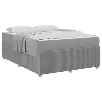 Bettgestell Sonstiges Hellgrau 160 x 200 cm Stoff