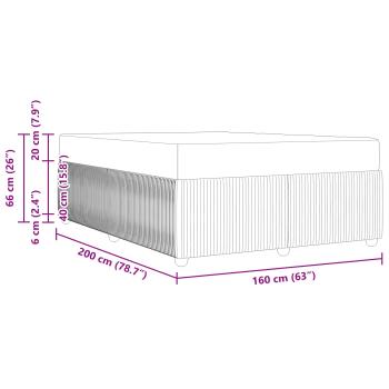 Bettgestell Sonstiges Creme 160 x 200 cm Stoff