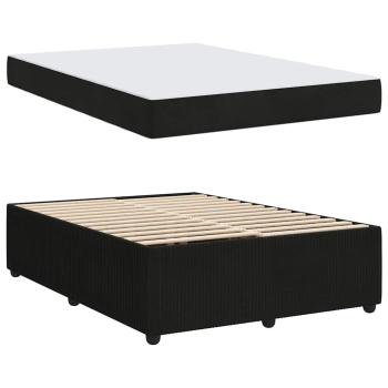 Bettgestell mit Matratze Sonstiges Schwarz 160 x 200 cm Samt