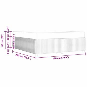 Bettgestell Sonstiges Dunkelgrau 180 x 200 cm Stoff