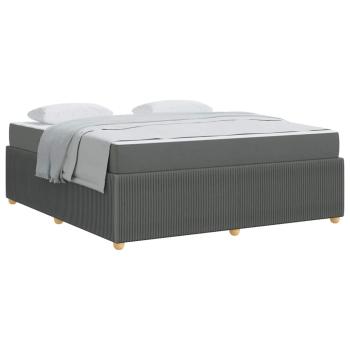 Bettgestell Sonstiges Dunkelgrau 180 x 200 cm Stoff