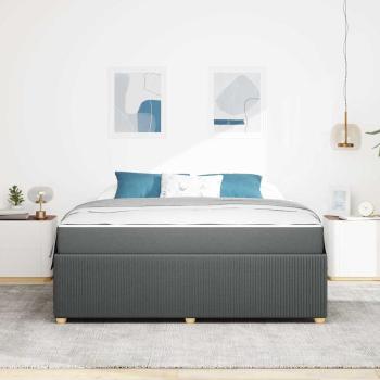 Bettgestell Sonstiges Dunkelgrau 180 x 200 cm Stoff