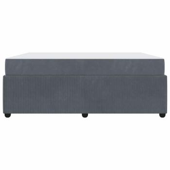 Bettgestell mit Matratze Sonstiges Dunkelgrau 180 x 200 cm Samt
