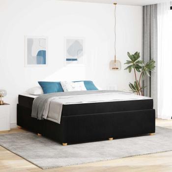 ARDEBO.de - Bettgestell mit Matratze Sonstiges Schwarz 180 x 200 cm Samt