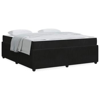 Bettgestell mit Matratze Sonstiges Schwarz 180 x 200 cm Samt