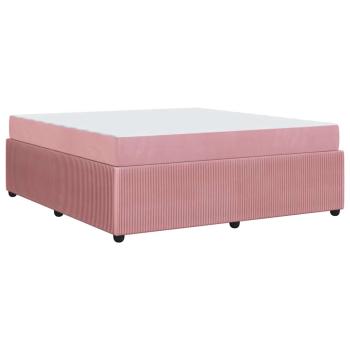 Bettgestell mit Matratze Sonstiges Rosa 180 x 200 cm Samt
