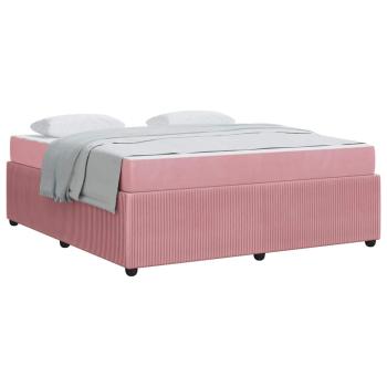 Bettgestell mit Matratze Sonstiges Rosa 180 x 200 cm Samt