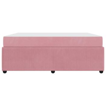 Bettgestell mit Matratze Sonstiges Rosa 180 x 200 cm Samt