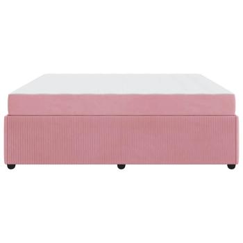 Bettgestell mit Matratze Sonstiges Rosa 180 x 200 cm Samt