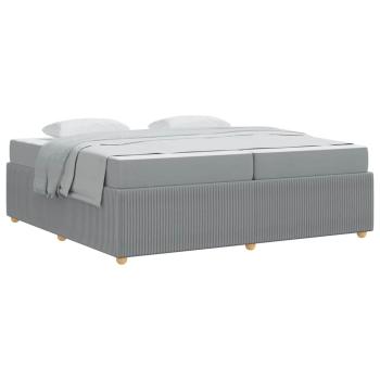 Bettgestell Sonstiges Hellgrau 200 x 200 cm Stoff