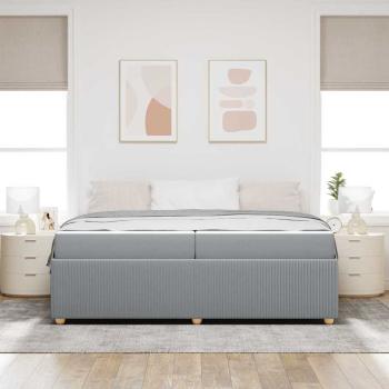 Bettgestell Sonstiges Hellgrau 200 x 200 cm Stoff