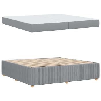 Bettgestell Sonstiges Hellgrau 200 x 200 cm Stoff