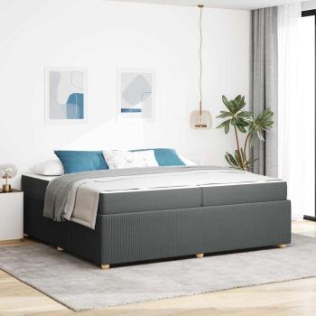 ARDEBO.de - Bettgestell Sonstiges Dunkelgrau 200 x 200 cm Stoff