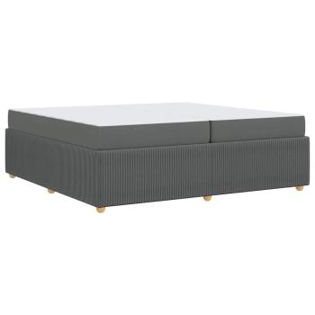 Bettgestell Sonstiges Dunkelgrau 200 x 200 cm Stoff