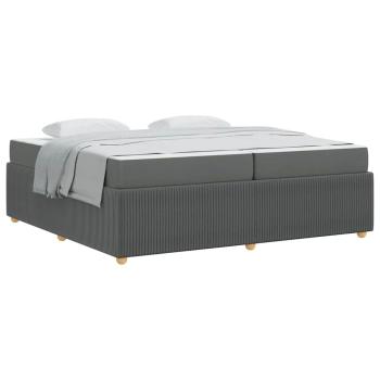 Bettgestell Sonstiges Dunkelgrau 200 x 200 cm Stoff