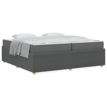 Bettgestell Sonstiges Dunkelgrau 200 x 200 cm Stoff
