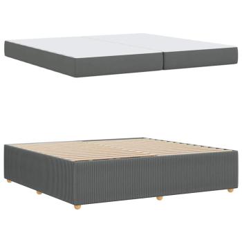 Bettgestell Sonstiges Dunkelgrau 200 x 200 cm Stoff