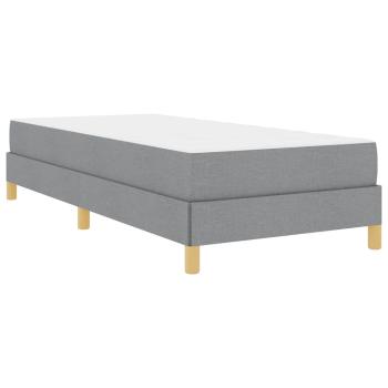 Boxspringbett Taupe, Braun 80 x 200 cm Stoff, Ingenieurholz
