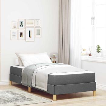 ARDEBO.de - Boxspringbett Taupe, Braun 80 x 200 cm Stoff, Ingenieurholz