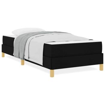 Boxspringbett Schwarz, Braun 90 x 190 cm Stoff, Ingenieurholz