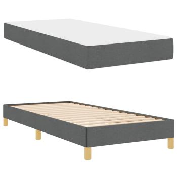 Boxspringbett Taupe, Braun 100 x 200 cm Stoff, Ingenieurholz