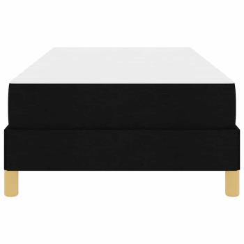 Boxspringbett Schwarz, Braun 100 x 200 cm Stoff, Ingenieurholz