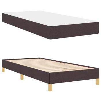 Boxspringbett Braun 100 x 200 cm Stoff, Ingenieurholz