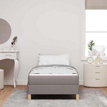 Boxspringbett Taupe, Braun 100 x 200 cm Stoff, Ingenieurholz