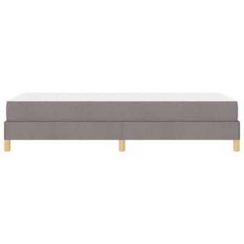 Boxspringbett Taupe, Braun 100 x 200 cm Stoff, Ingenieurholz