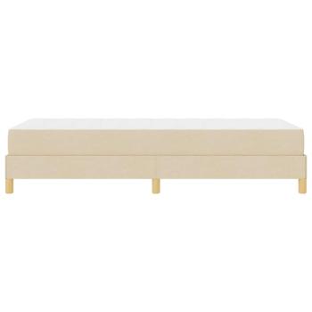 Boxspringbett Creme, Braun 100 x 200 cm Stoff, Ingenieurholz
