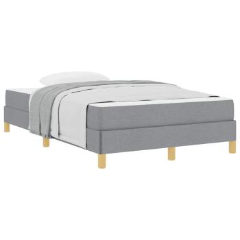 Boxspringbett Taupe, Braun 120 x 200 cm Stoff, Ingenieurholz
