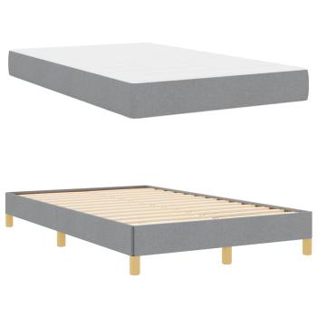 Boxspringbett Taupe, Braun 120 x 200 cm Stoff, Ingenieurholz