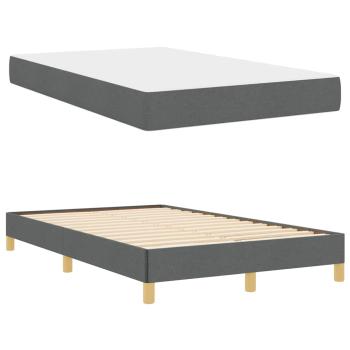 Boxspringbett Taupe, Braun 120 x 200 cm Stoff, Ingenieurholz