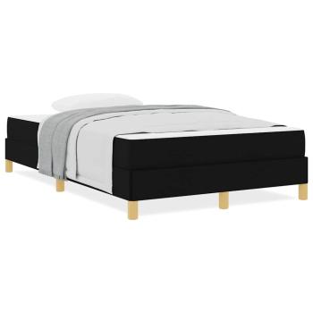 Boxspringbett Schwarz, Braun 120 x 200 cm Stoff, Ingenieurholz